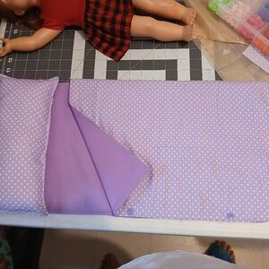 Charming Lavender Polka Dot Doll Sleeping Bag